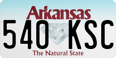 AR license plate 540KSC