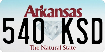 AR license plate 540KSD