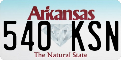 AR license plate 540KSN