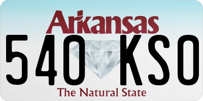 AR license plate 540KSO