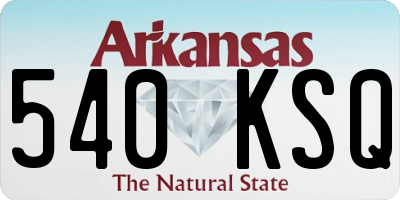AR license plate 540KSQ