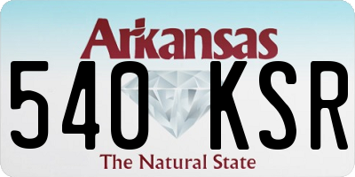AR license plate 540KSR