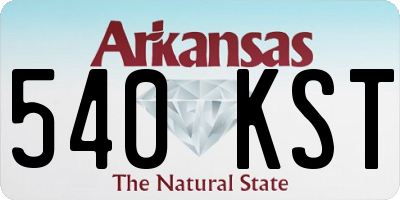 AR license plate 540KST