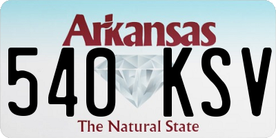 AR license plate 540KSV