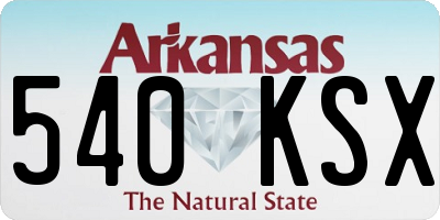 AR license plate 540KSX