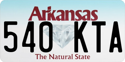 AR license plate 540KTA