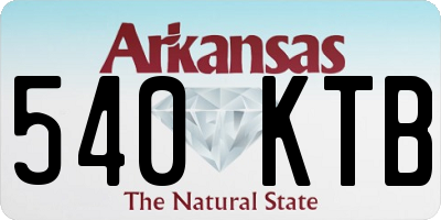 AR license plate 540KTB