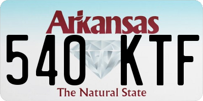 AR license plate 540KTF