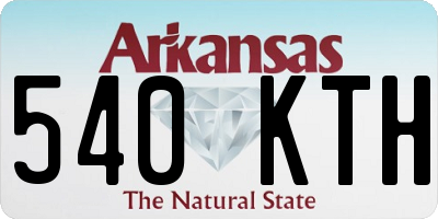AR license plate 540KTH
