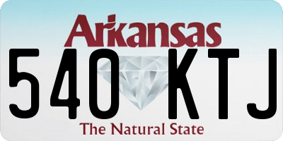 AR license plate 540KTJ