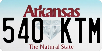 AR license plate 540KTM