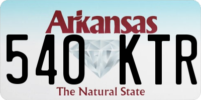 AR license plate 540KTR