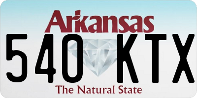 AR license plate 540KTX