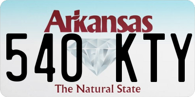 AR license plate 540KTY