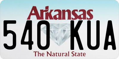 AR license plate 540KUA