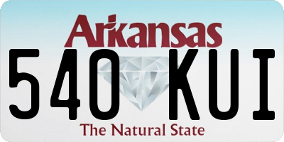 AR license plate 540KUI
