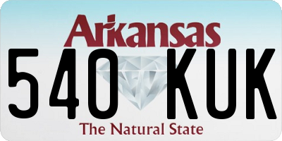 AR license plate 540KUK