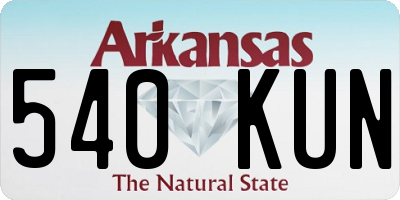 AR license plate 540KUN