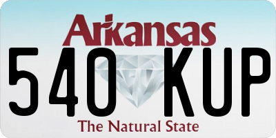 AR license plate 540KUP