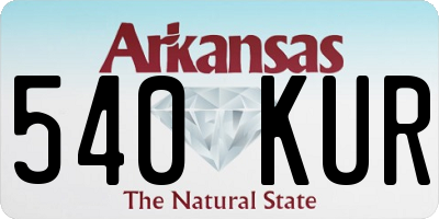 AR license plate 540KUR
