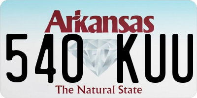 AR license plate 540KUU