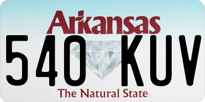 AR license plate 540KUV