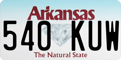 AR license plate 540KUW