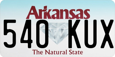 AR license plate 540KUX