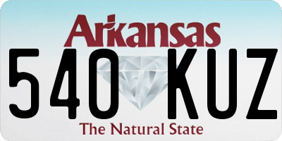 AR license plate 540KUZ