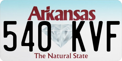 AR license plate 540KVF