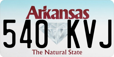 AR license plate 540KVJ