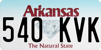 AR license plate 540KVK