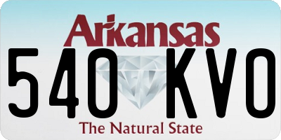 AR license plate 540KVO