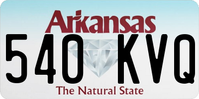 AR license plate 540KVQ