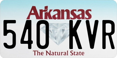 AR license plate 540KVR