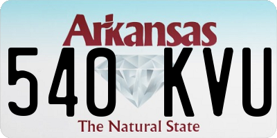AR license plate 540KVU