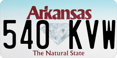 AR license plate 540KVW