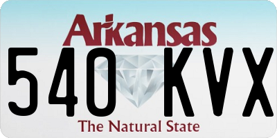 AR license plate 540KVX