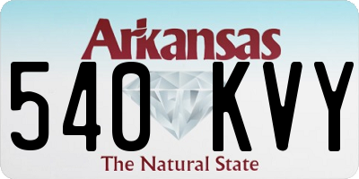 AR license plate 540KVY