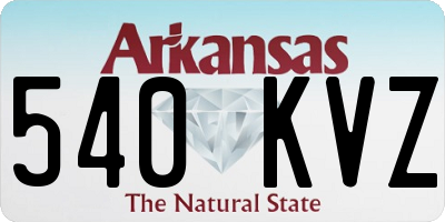 AR license plate 540KVZ