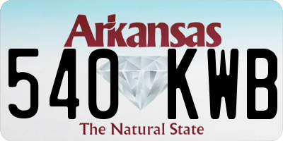 AR license plate 540KWB