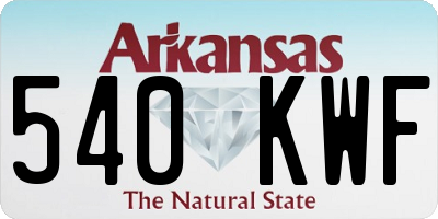 AR license plate 540KWF