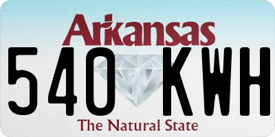 AR license plate 540KWH