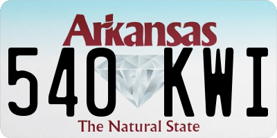 AR license plate 540KWI