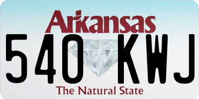 AR license plate 540KWJ