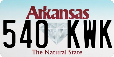 AR license plate 540KWK