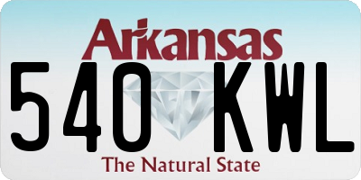 AR license plate 540KWL