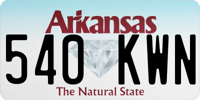AR license plate 540KWN