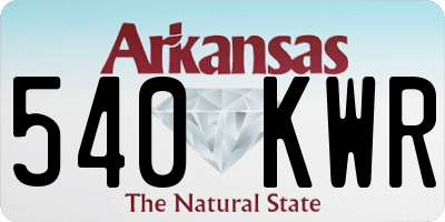 AR license plate 540KWR