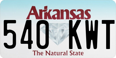 AR license plate 540KWT